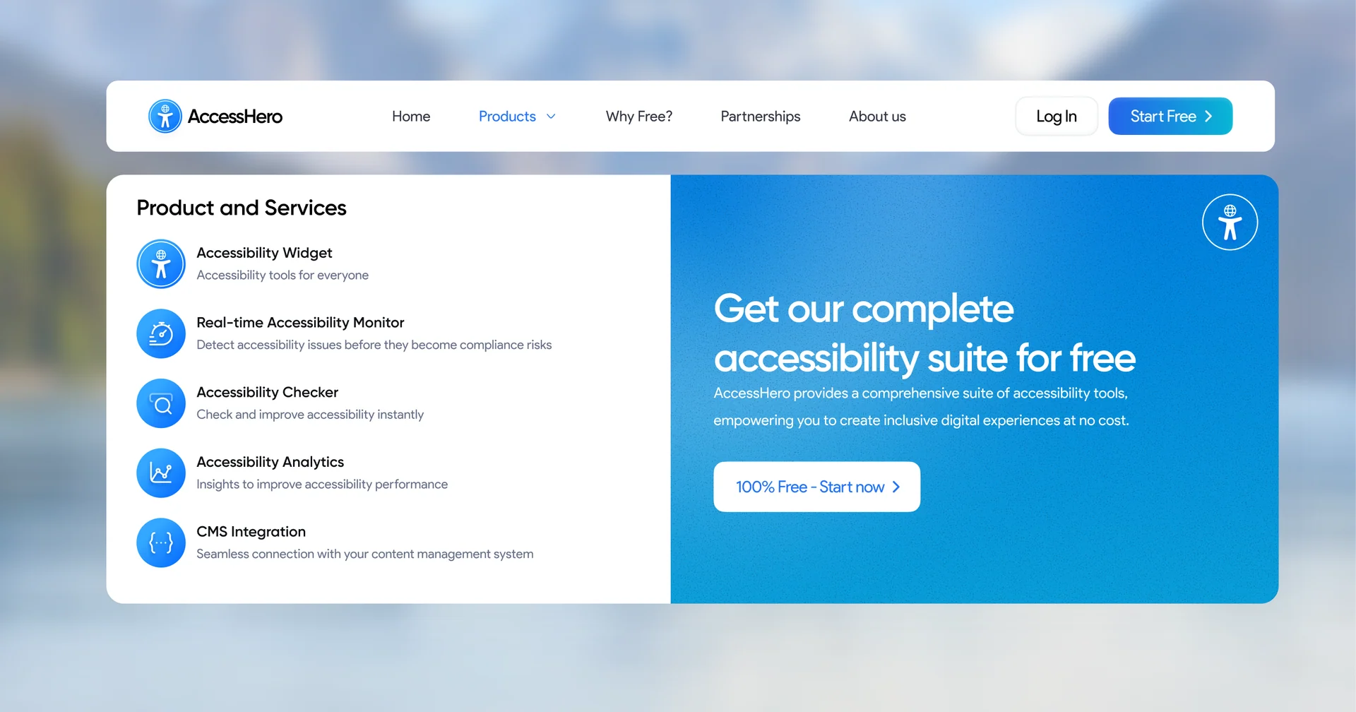 AccessHero website and branding design