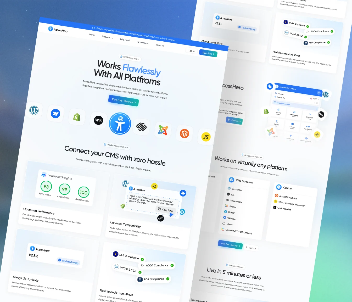 AccessHero website and branding design